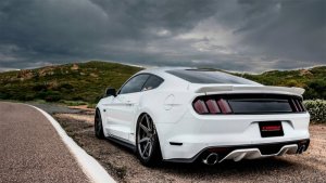 Ford Mustang Performance Exhaust - Dual Rear Exit - CORSA Performance - Cat Back, Dual Tips, Sport - `15-`17